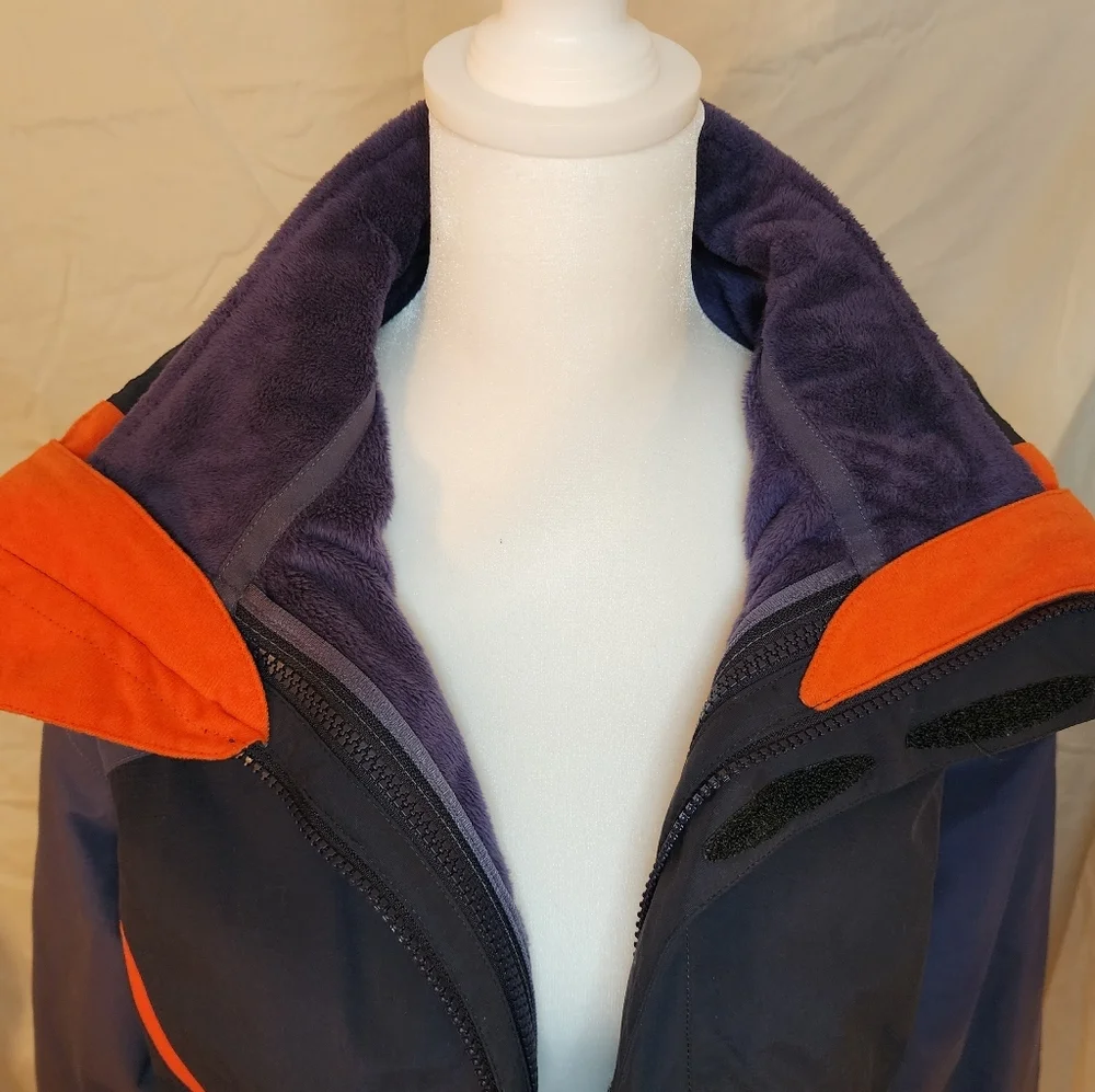 Noth Face 3 in 1 Ski Jacket women's M purple orange fleece - Picture 3 of 16